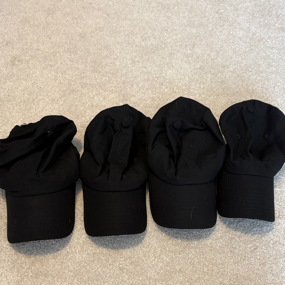 SHEIN Black Cotton Baseball Caps - Set of 3  or FREE
